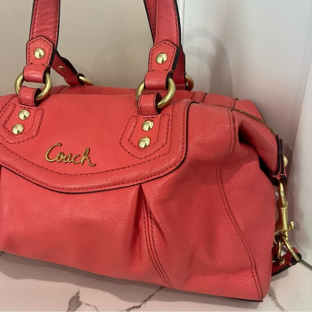 Coach, Ashley Cary All Satchel Leather Handbag - Picture 6 of 16